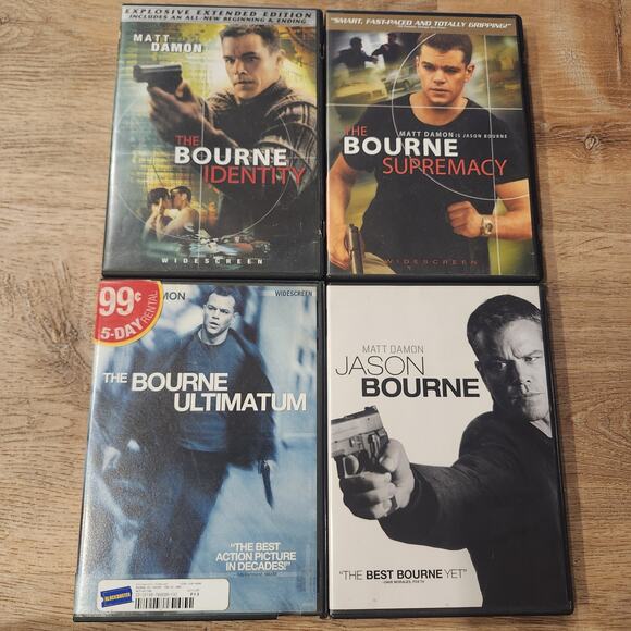 4 DVD Lot: BOURNE COLLECTION (Identity Supremacy Ultimatum Jason) - Picture 1 of 3
